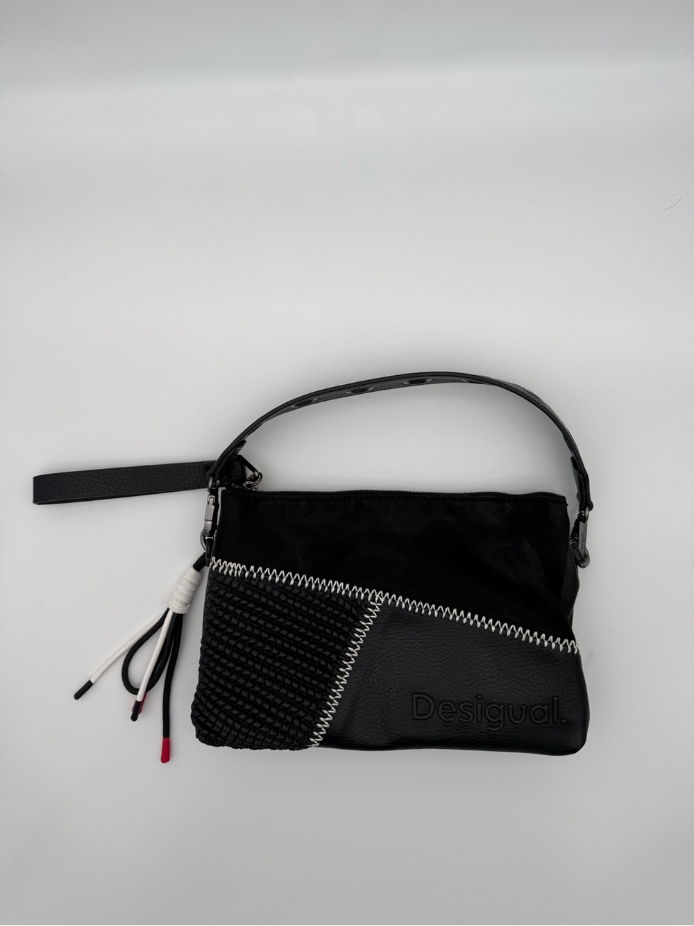 Desigual Black Midsize Patchwork Bag